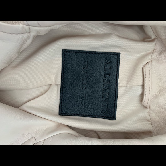 AllSaints Leather Jacket size 2 US - Picture 3 of 4
